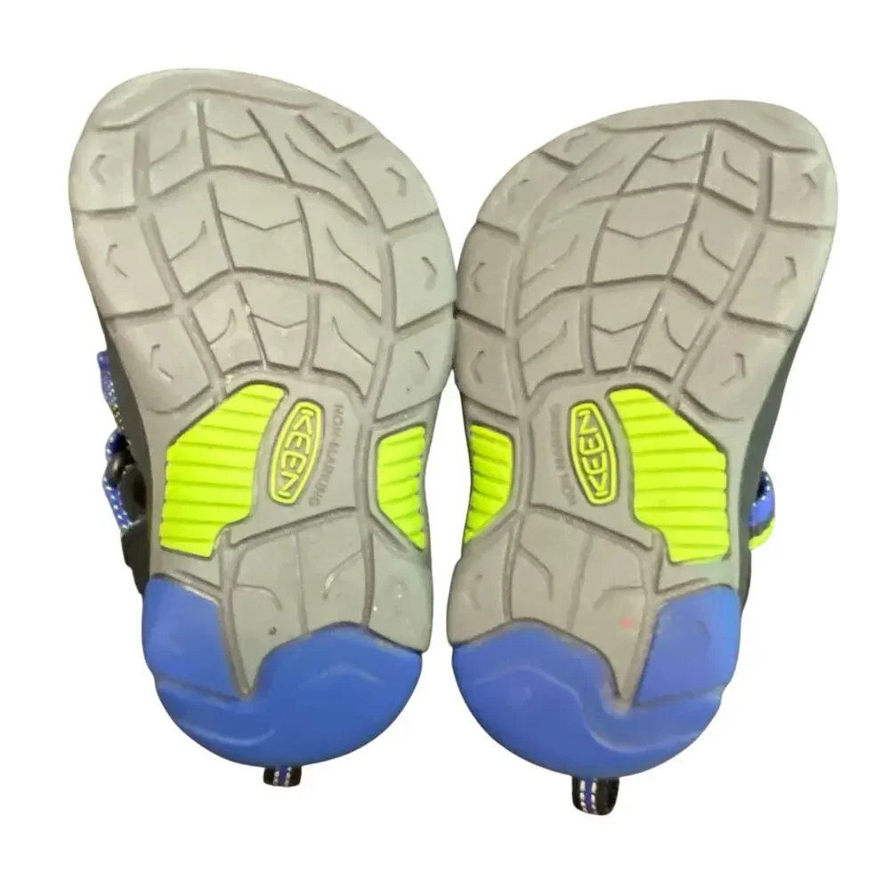 KEEN Toddler Newport H2 Water Sandals Blue Lime Green Sze C5 Estimated Play Shoe